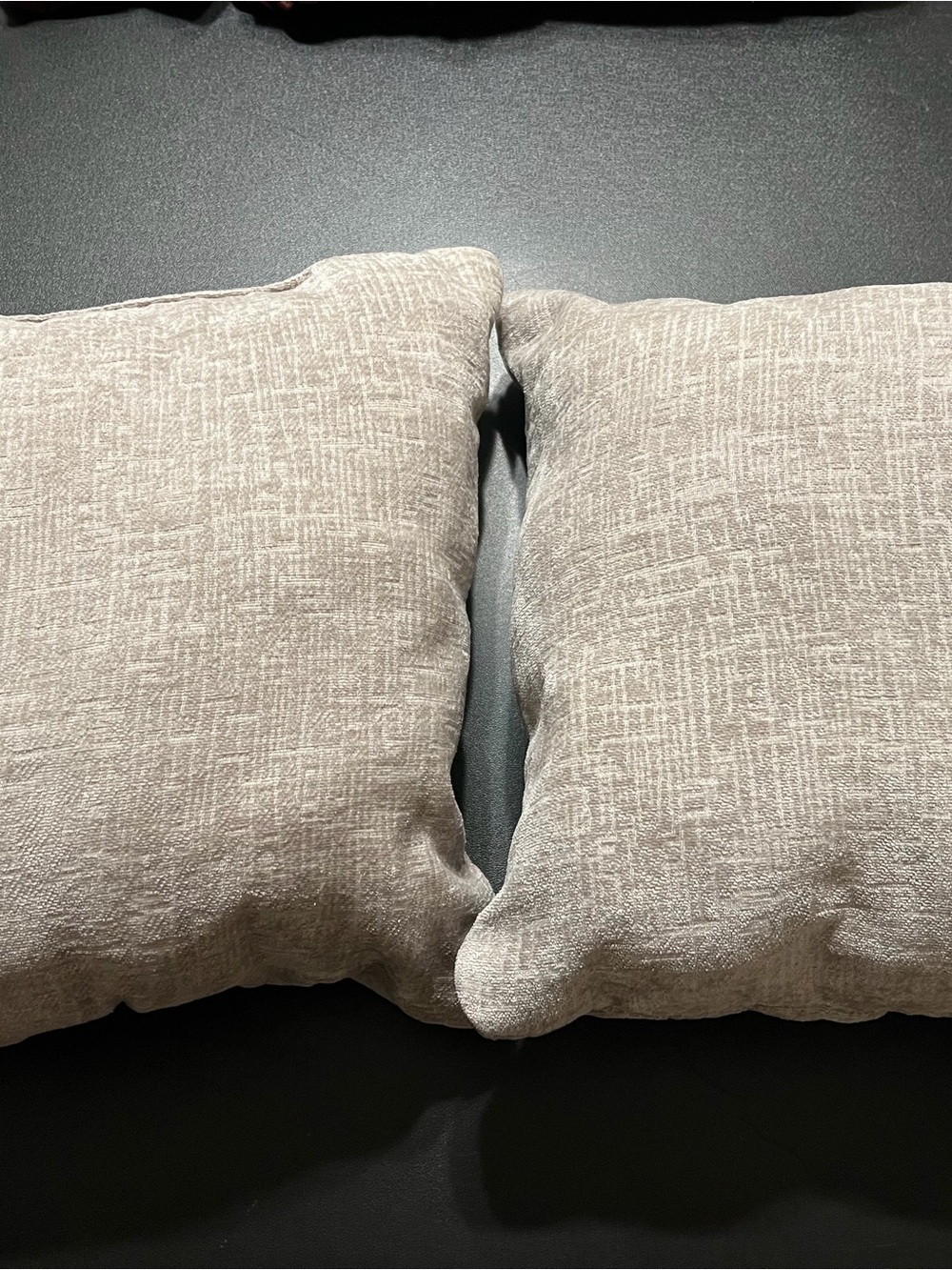Neutral Textured Decorative Pillow Pair - Taupe